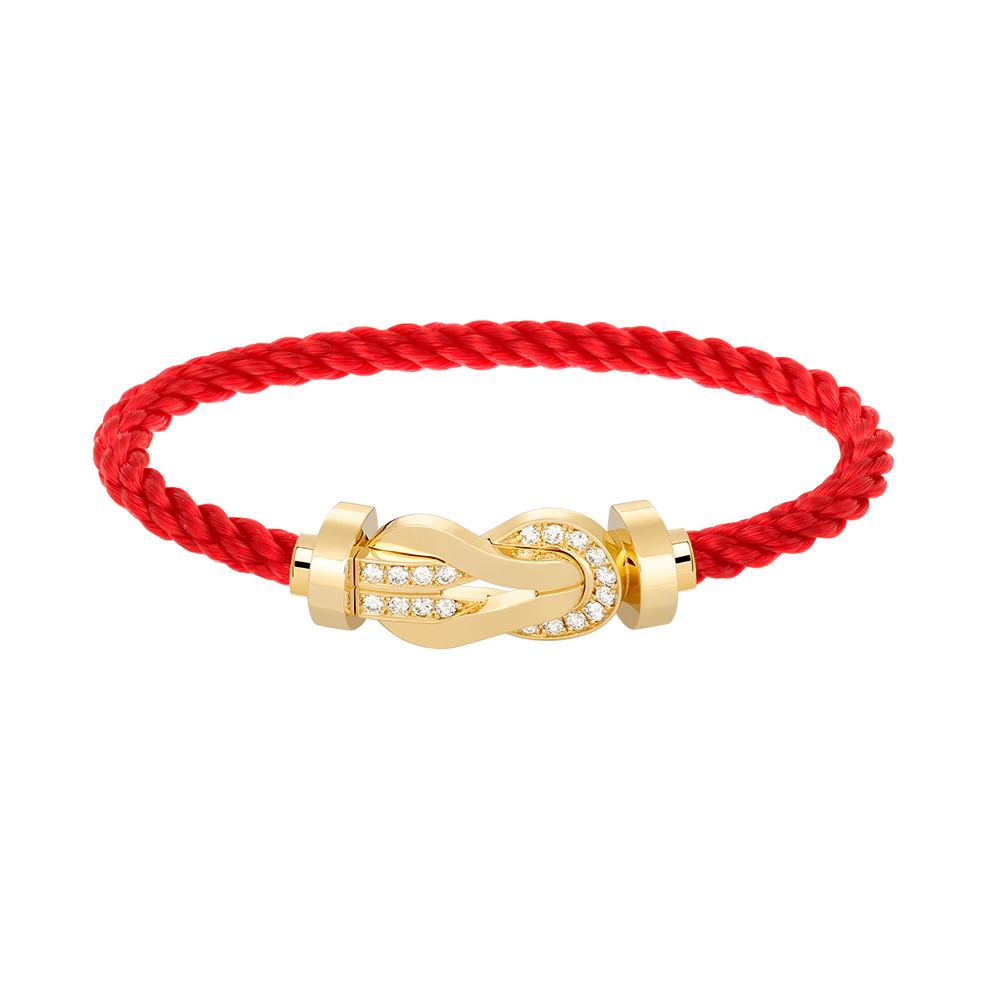 ¡®Armor-¡¯CHANCE LARGE 8 FIGURE BUCKLE HALF DIAMOND BRACELET GOLD