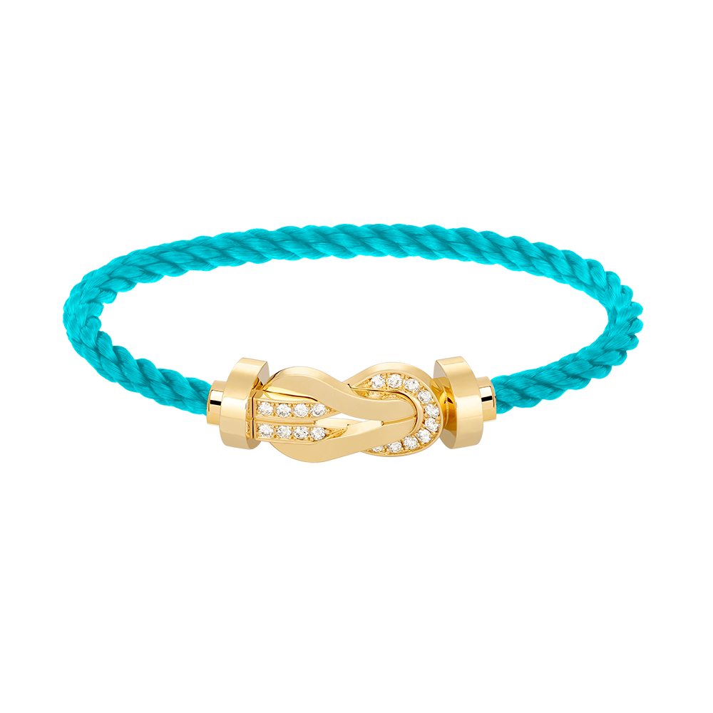 ¡®Armor-¡¯CHANCE LARGE 8 FIGURE BUCKLE HALF DIAMOND BRACELET GOLD