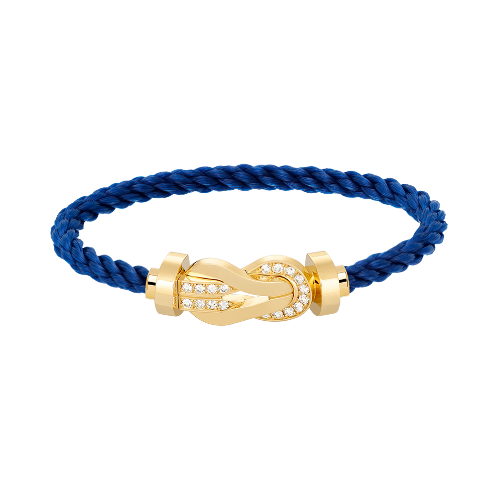 ¡®Armor-¡¯CHANCE LARGE 8 FIGURE BUCKLE HALF DIAMOND BRACELET GOLD