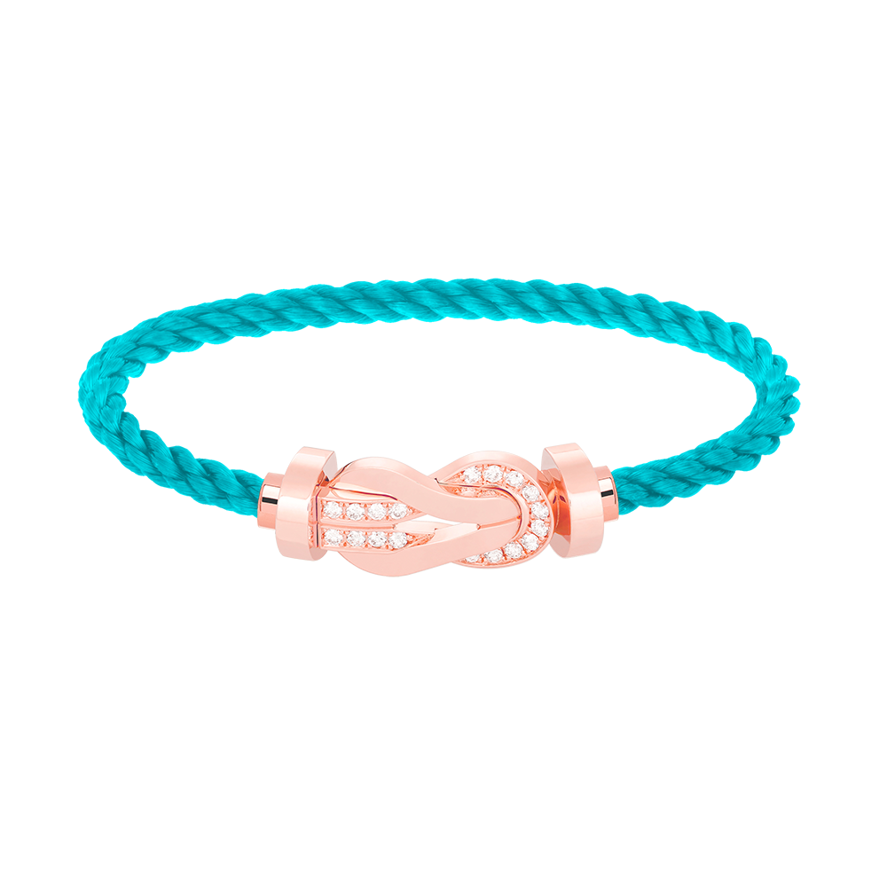 ¡®Armor-¡¯CHANCE LARGE 8 FIGURE BUCKLE HALF DIAMOND BRACELET ROSE GOLD