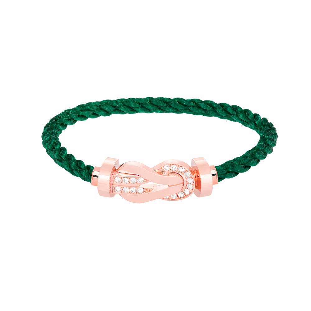 ¡®Armor-¡¯CHANCE LARGE 8 FIGURE BUCKLE HALF DIAMOND BRACELET ROSE GOLD