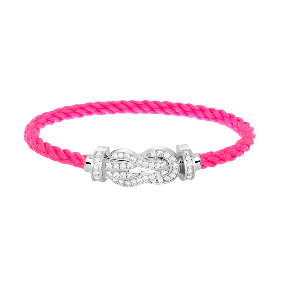 ¡®Armor-¡¯CHANCE LARGE 8 FIGURE BUCKLE FULL DIAMOND BRACELET SILVER