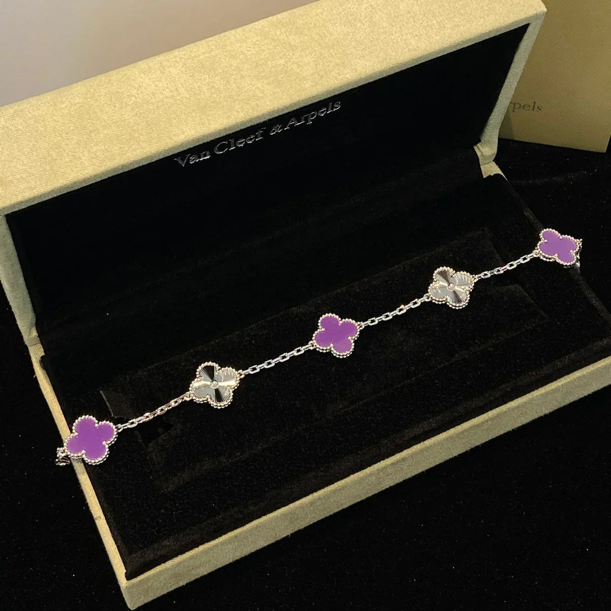[Armor-]New  CLOVER 5 MOTIF VIOLET BRACELET COLLECTION