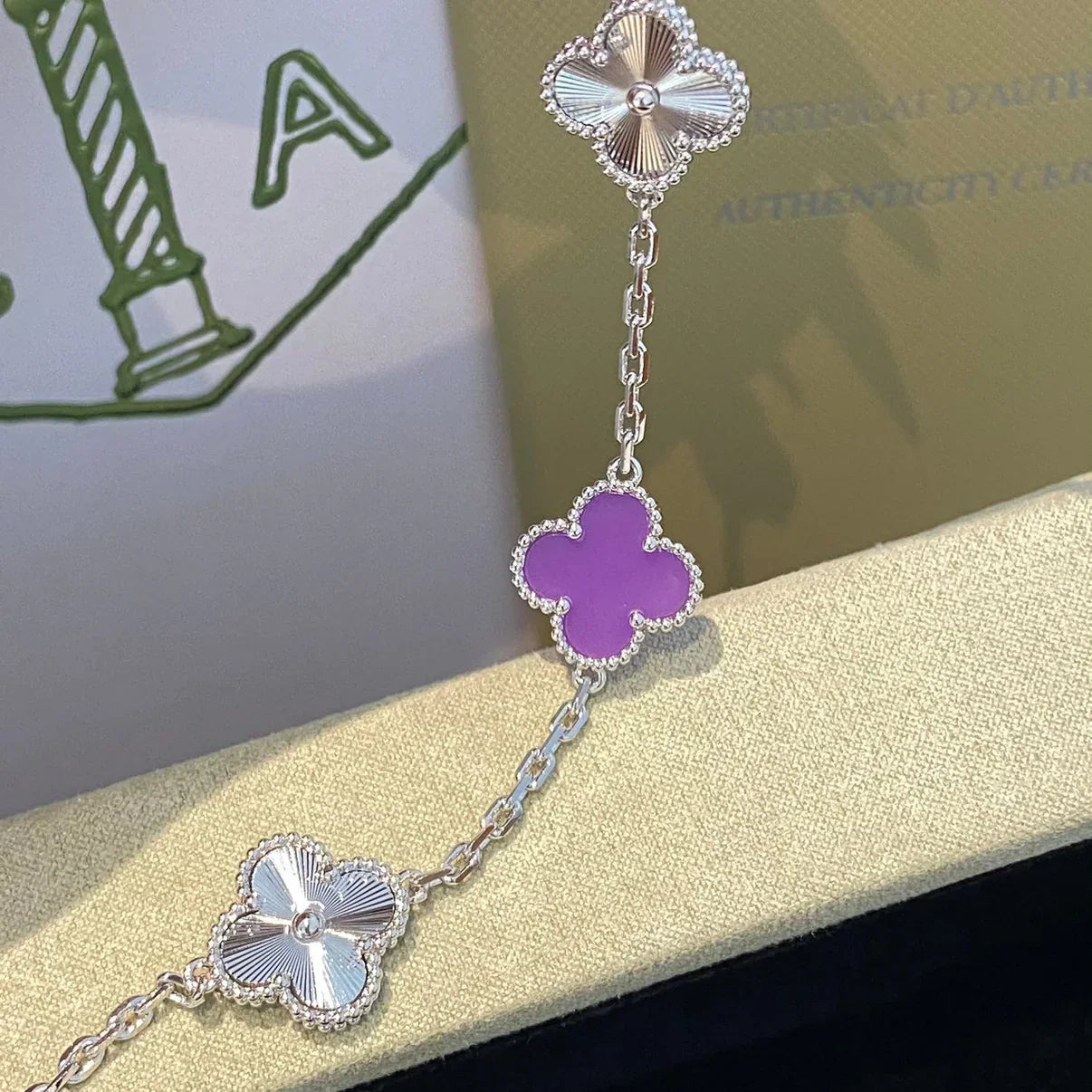 [Armor-]New  CLOVER 5 MOTIF VIOLET BRACELET COLLECTION