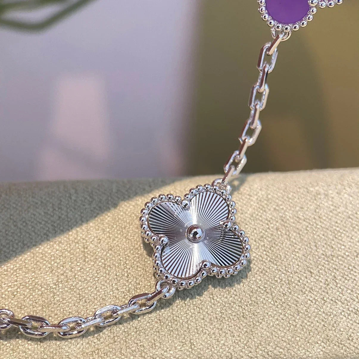 [Armor-]New  CLOVER 5 MOTIF VIOLET BRACELET COLLECTION