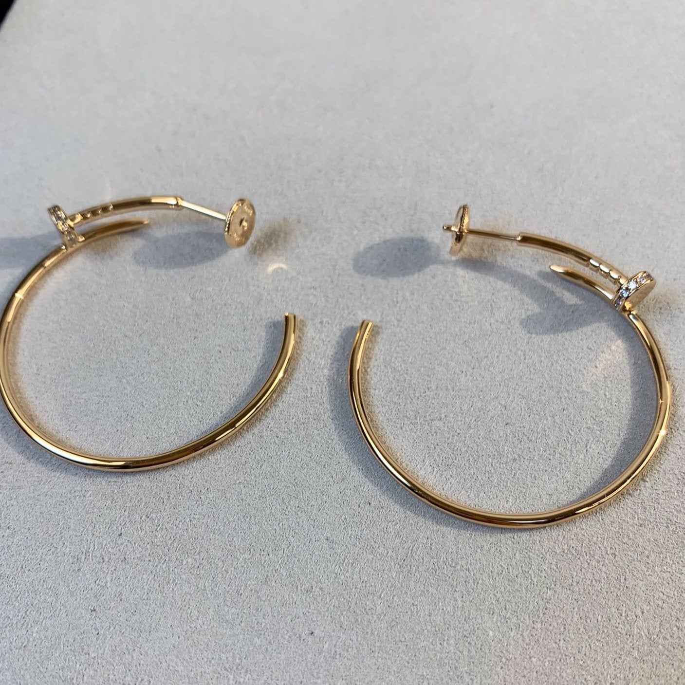¡®Armor-¡¯JUSTE EARRINGS GOLD DIAMONDS 1.8MM