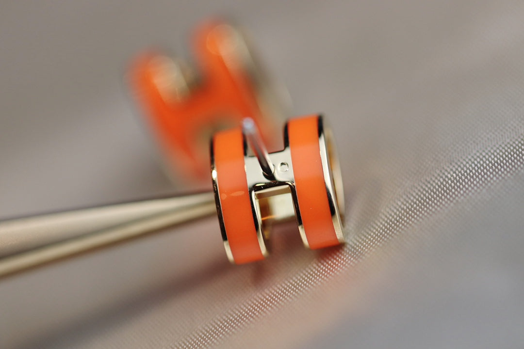 ¡®Armor-¡¯MINI POP H EARRINGS ORANGE