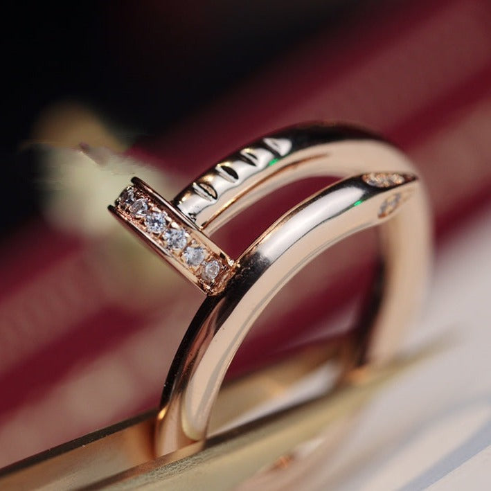 ¡®Armor-¡¯JUSTE RING 2.65MM PINK GOLD DIAMOND