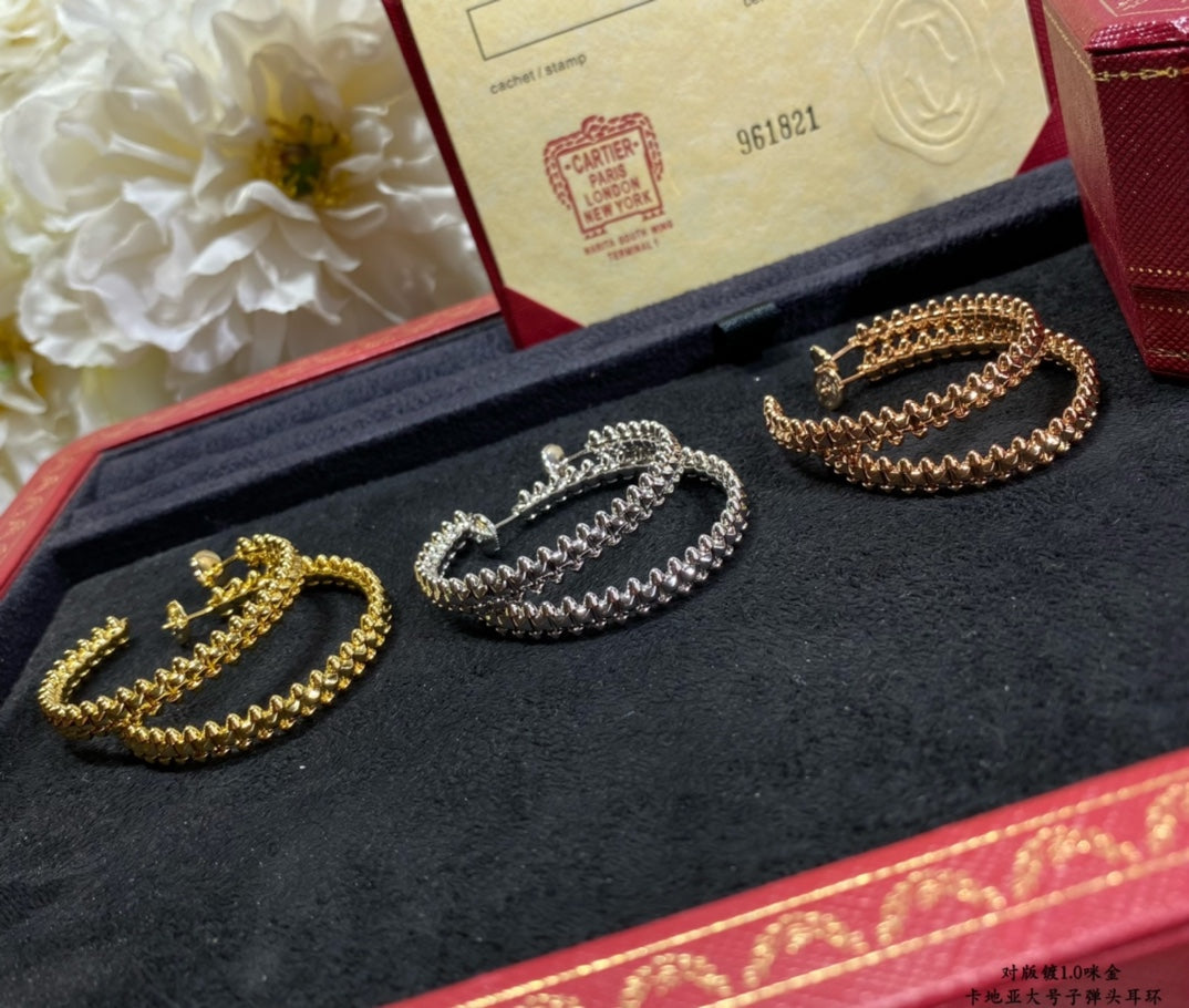 ¡®Armor-¡¯CLASH LARGE HOOP EARRINGS