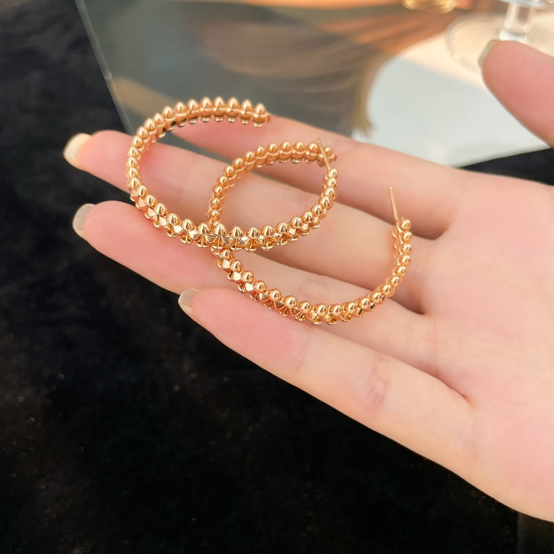 ¡®Armor-¡¯CLASH HOOP EARRINGS