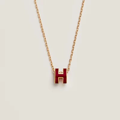 ¡®Armor-¡¯HM CLIC RED ENAMEL GOLD NECKLACE