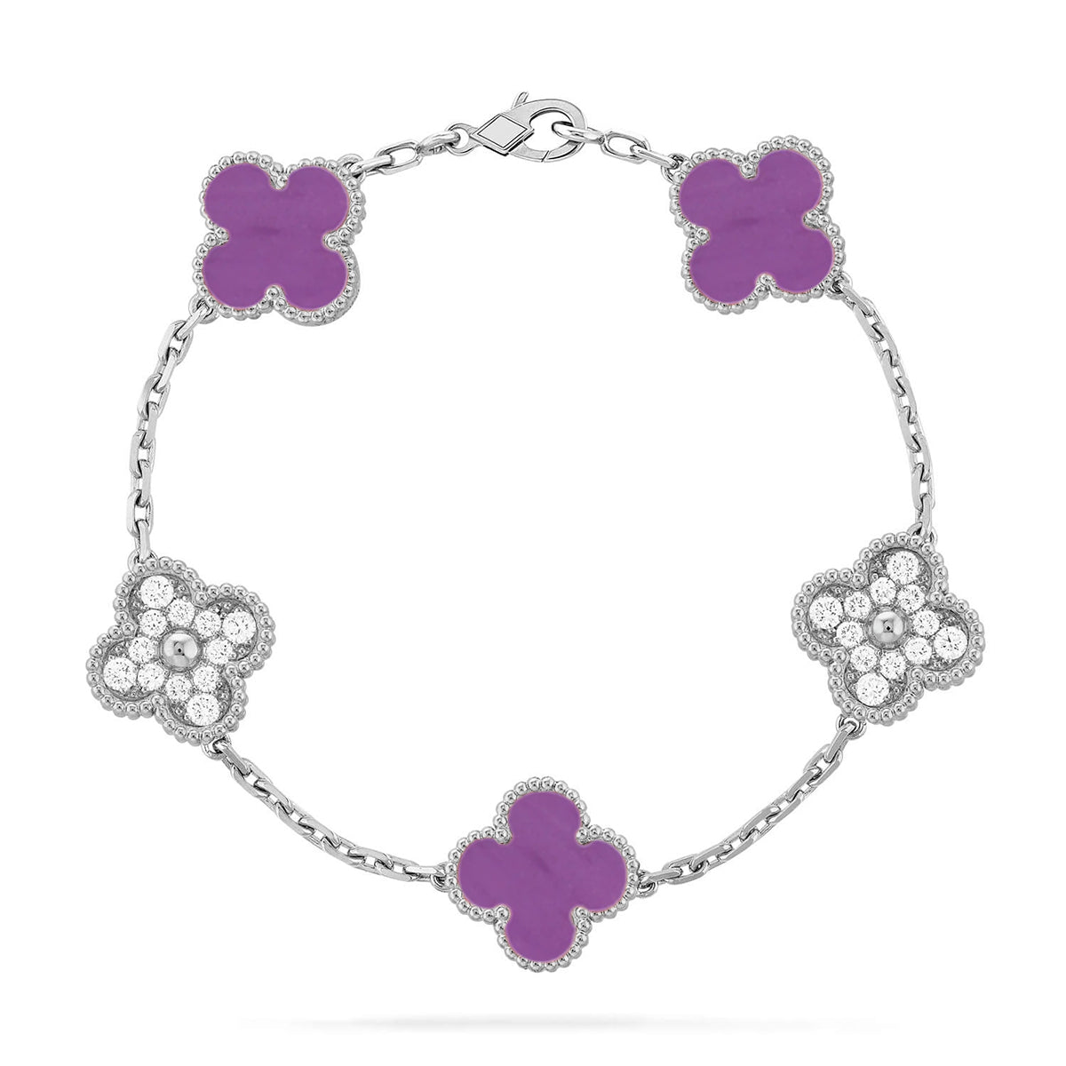 [Armor-]New  CLOVER 5 MOTIF VIOLET BRACELET COLLECTION