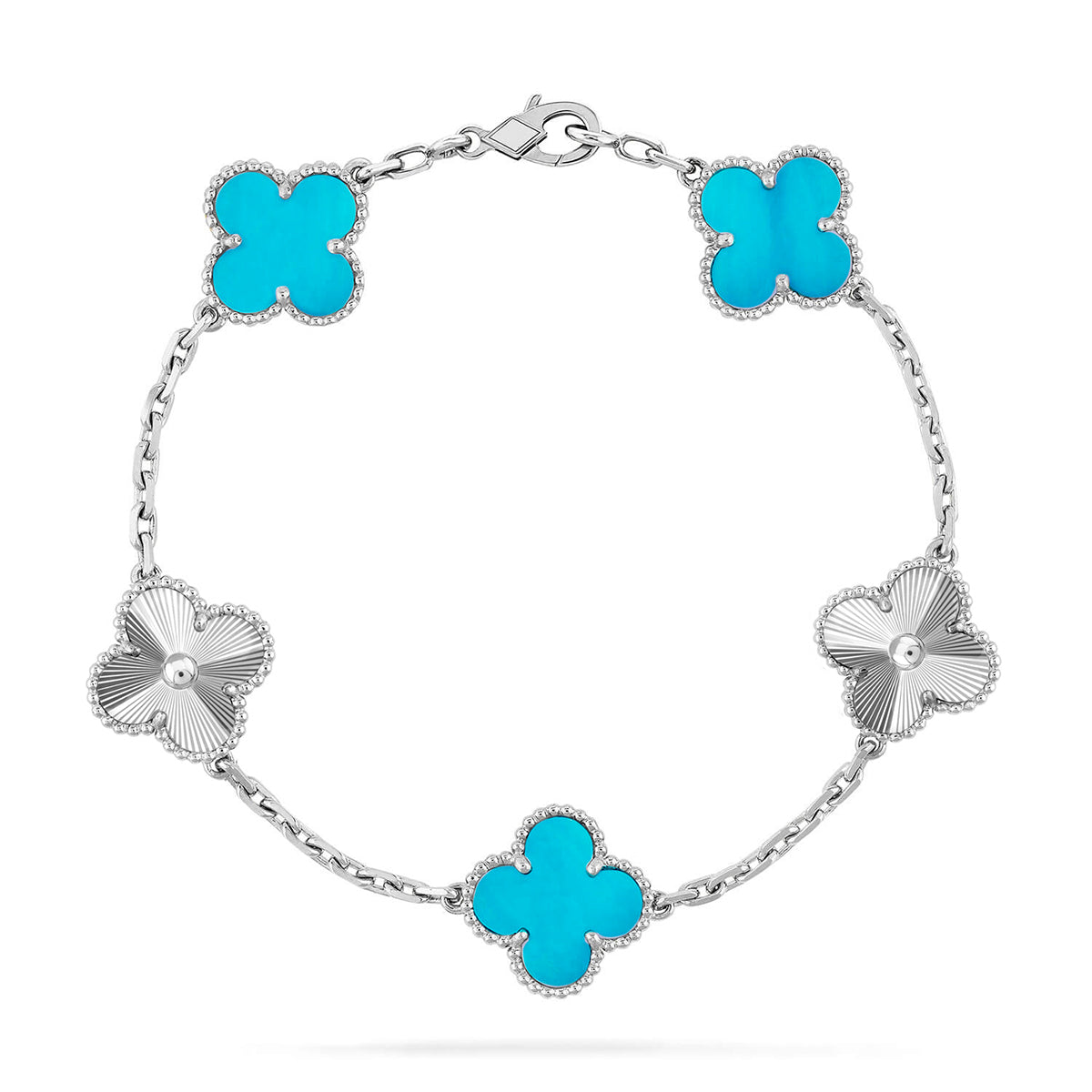 [Armor-]New  CLOVER 5 MOTIF TURQUOISE BRACELET COLLECTION