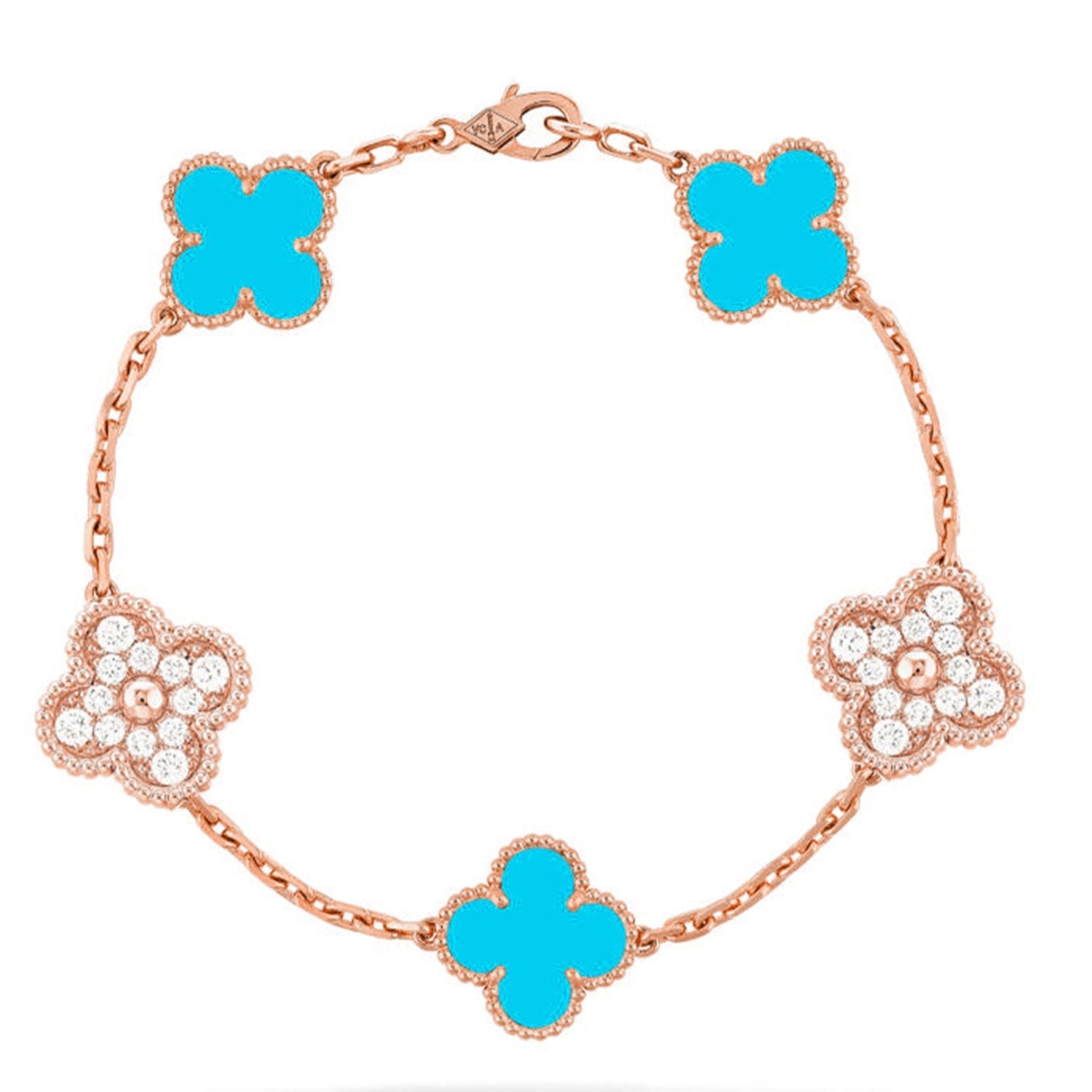 [Armor-]New  CLOVER 5 MOTIF TURQUOISE BRACELET COLLECTION