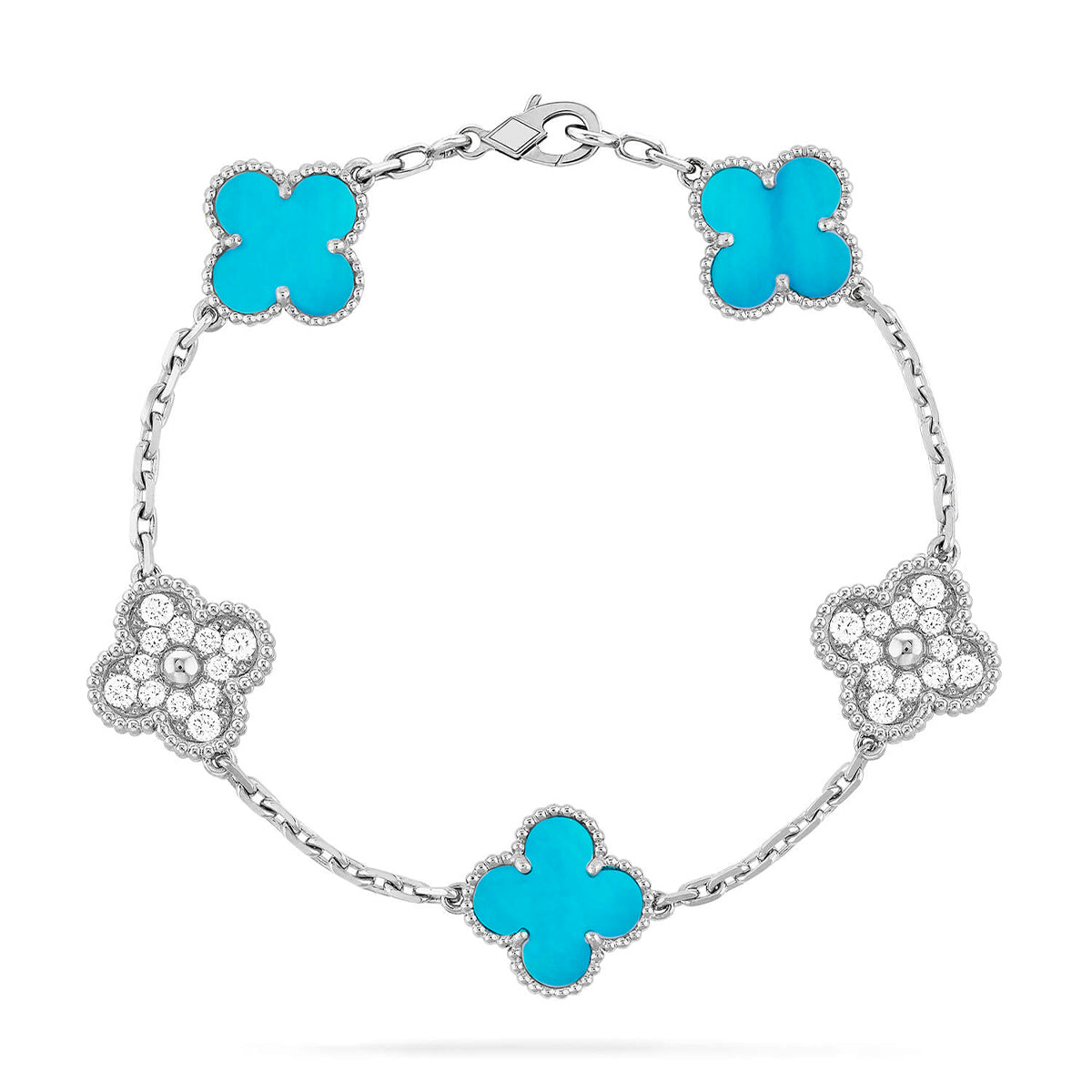 [Armor-]New  CLOVER 5 MOTIF TURQUOISE BRACELET COLLECTION