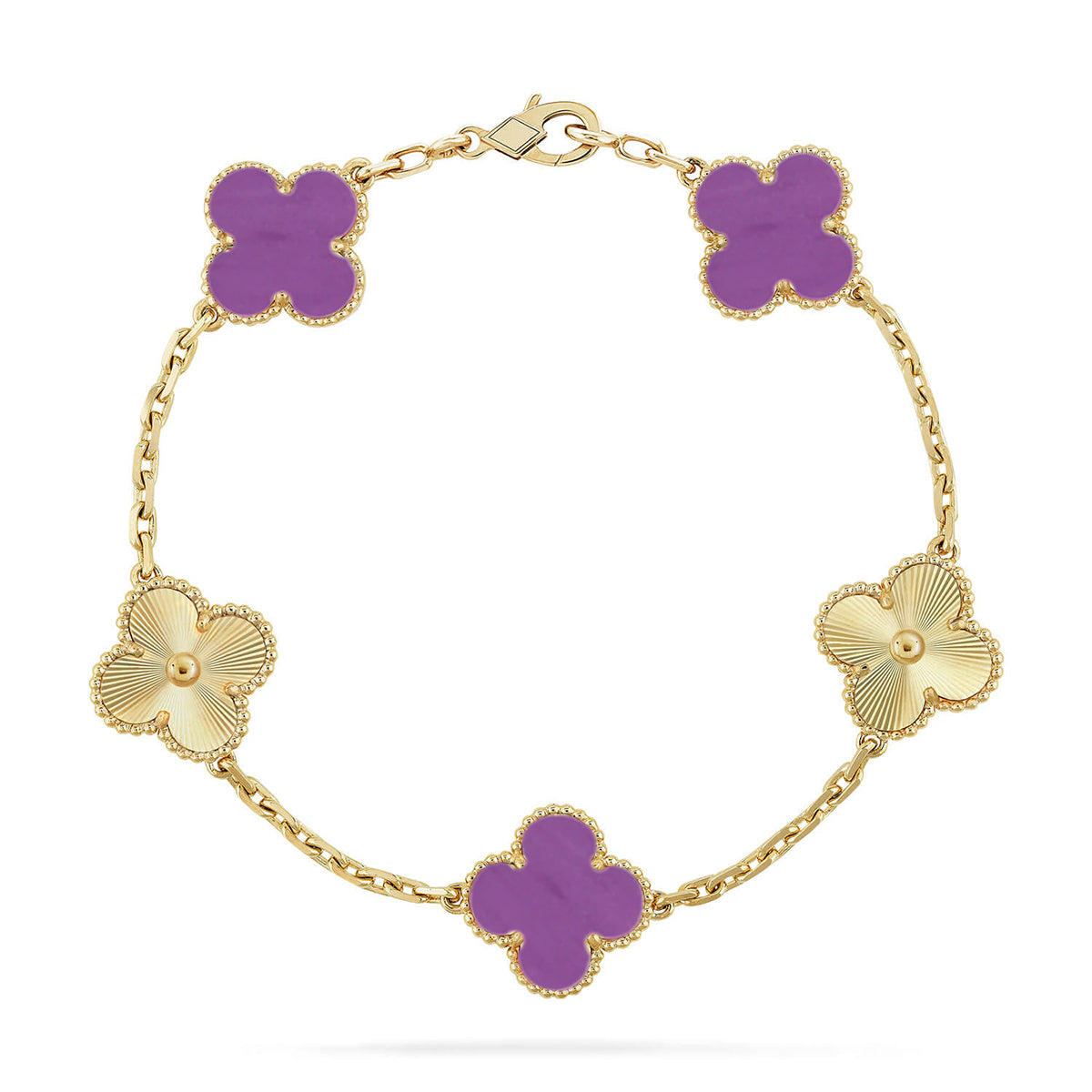 [Armor-]New  CLOVER 5 MOTIF VIOLET BRACELET COLLECTION