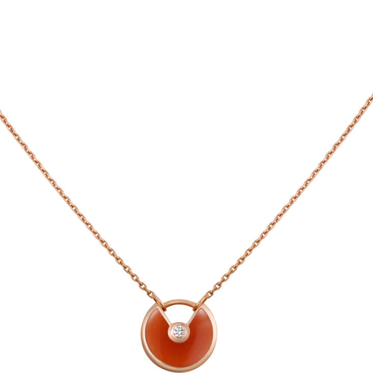 ¡®Armor-¡¯AMULETTE GOLD CARNELIAN ONYX NECKLACE