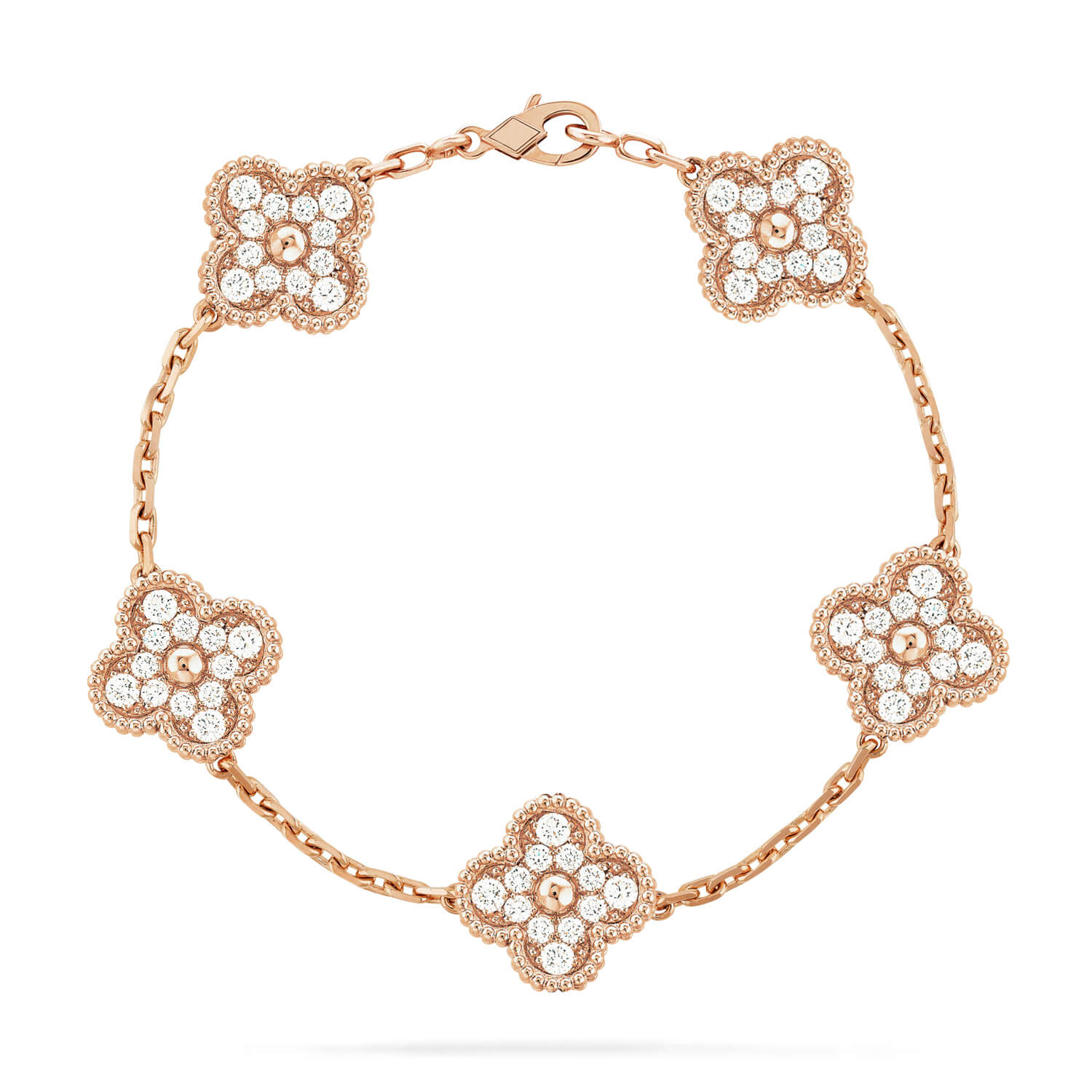 [Armor-]New  CLOVER 5 MOTIF FULL DIAMOND BRACELET COLLECTION