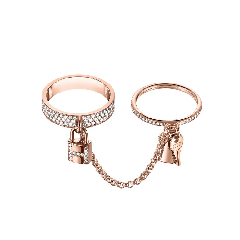 ¡®Armor-¡¯HM KELLY CLOCHETTE DOUBLE RING IN  WITH DIAMONDS