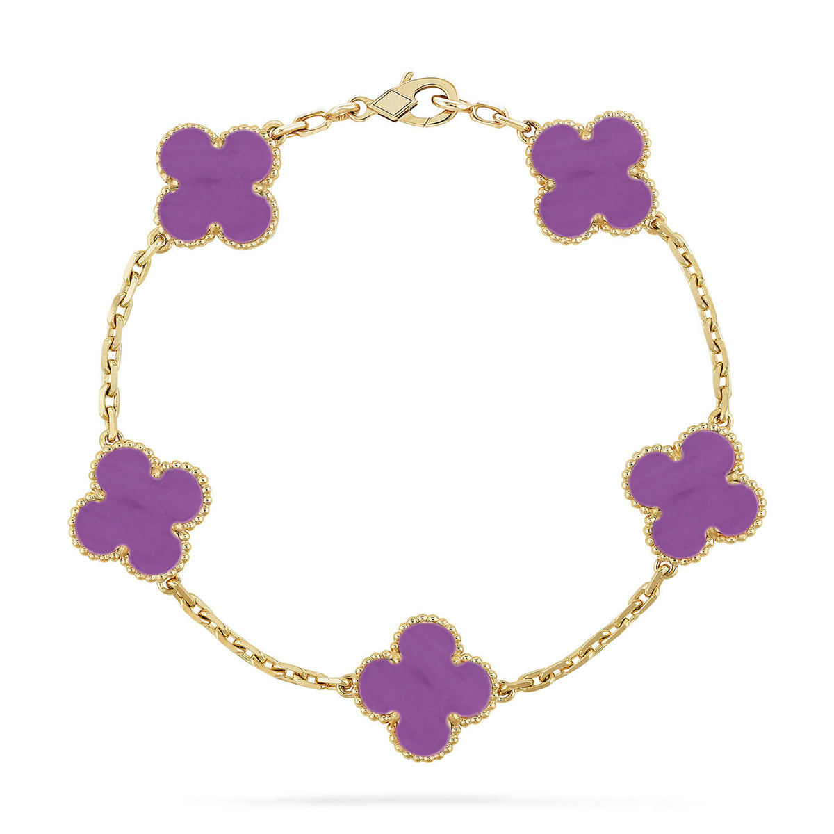 [Armor-]New  CLOVER 5 MOTIF VIOLET BRACELET COLLECTION