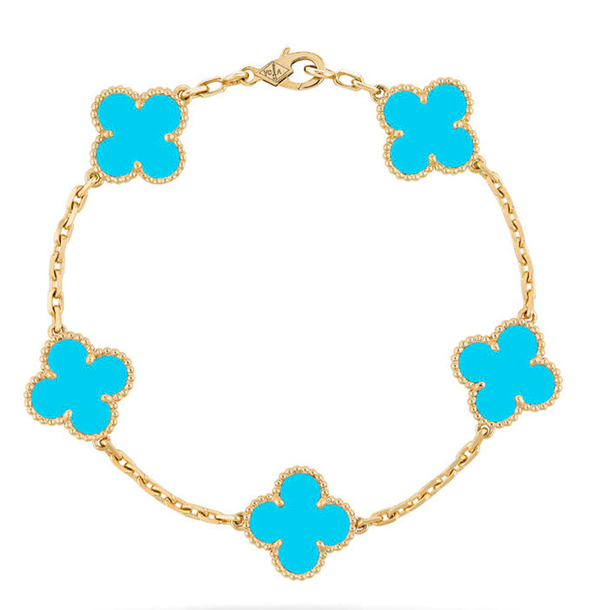 [Armor-]New  CLOVER 5 MOTIF TURQUOISE BRACELET COLLECTION