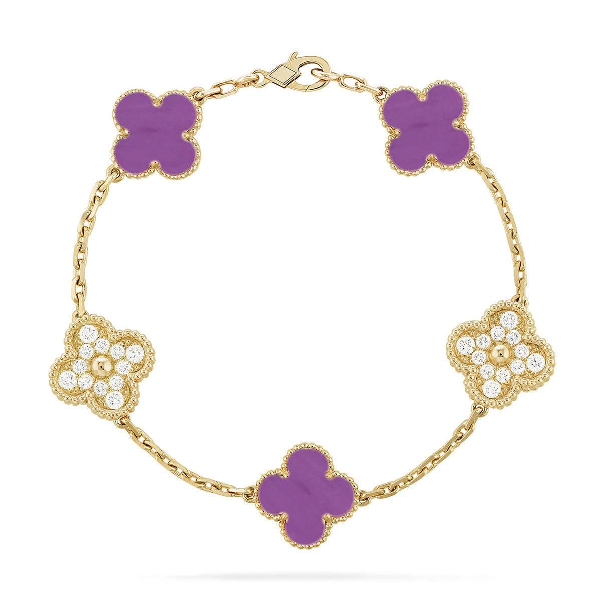 [Armor-]New  CLOVER 5 MOTIF VIOLET BRACELET COLLECTION