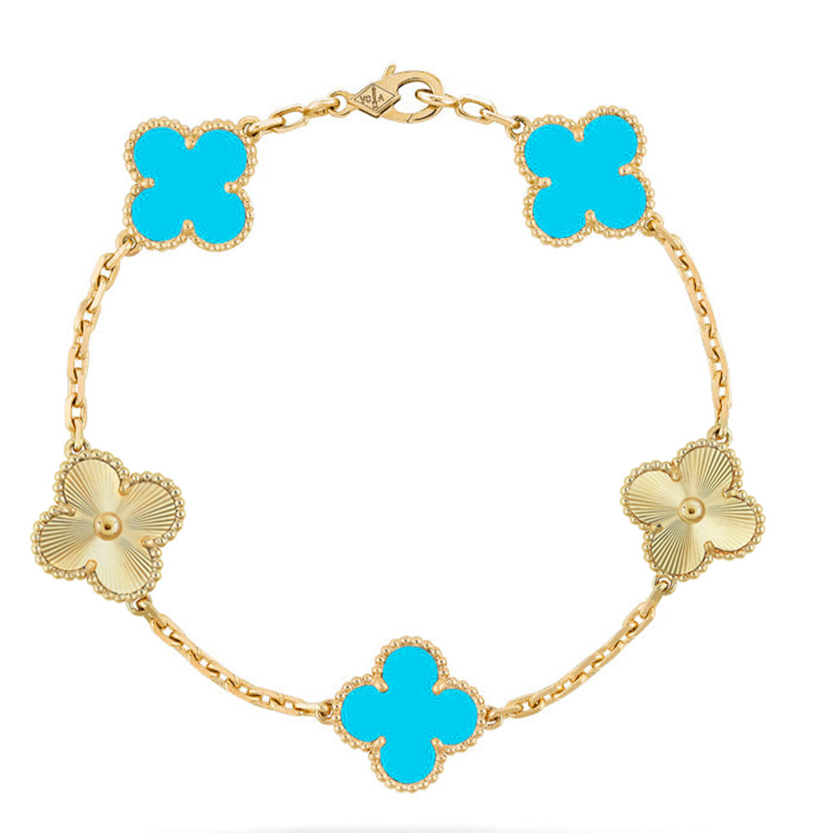 [Armor-]New  CLOVER 5 MOTIF TURQUOISE BRACELET COLLECTION
