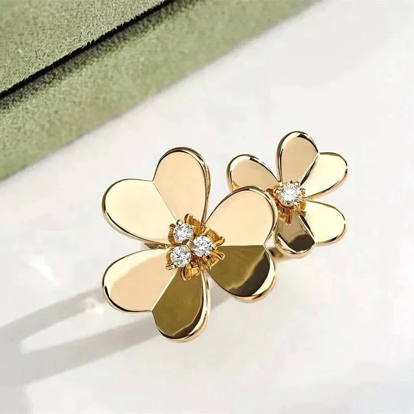 ¡®Armor-¡¯CLOVER COMOS GOLD DIAMOND RING
