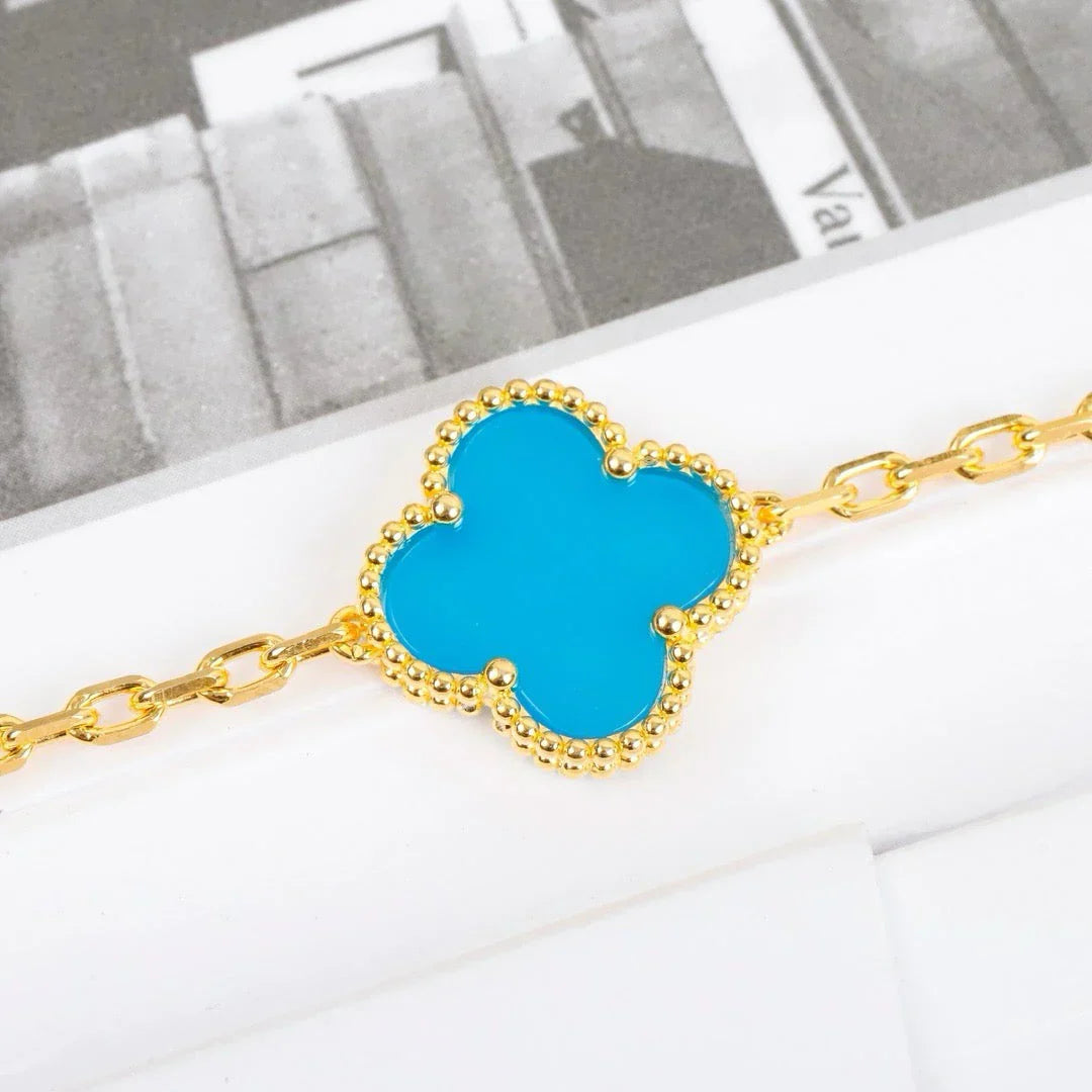 [Armor-]New  CLOVER 5 MOTIF TURQUOISE BRACELET COLLECTION