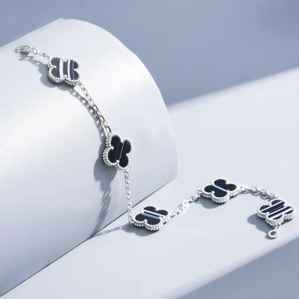 [Armor-]New  CLOVER 5 MOTIF PULSAR STONE BRACELET COLLECTION