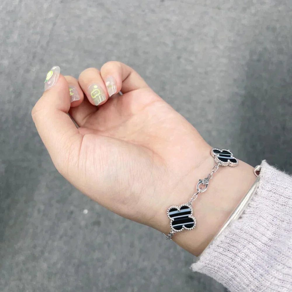 [Armor-]New  CLOVER 5 MOTIF PULSAR STONE BRACELET COLLECTION