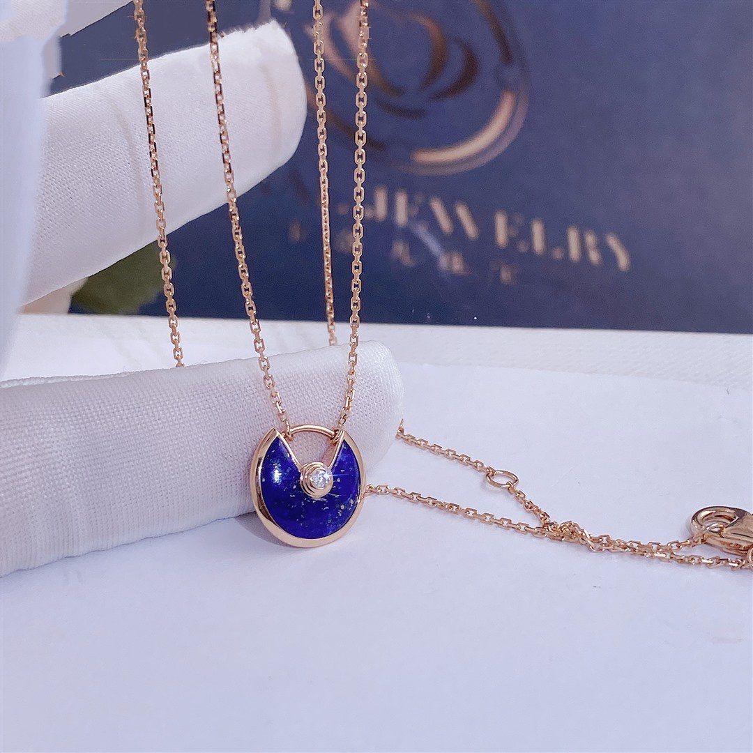¡®Armor-¡¯AMULETTE ROSE GOLD AGATE NECKLACE