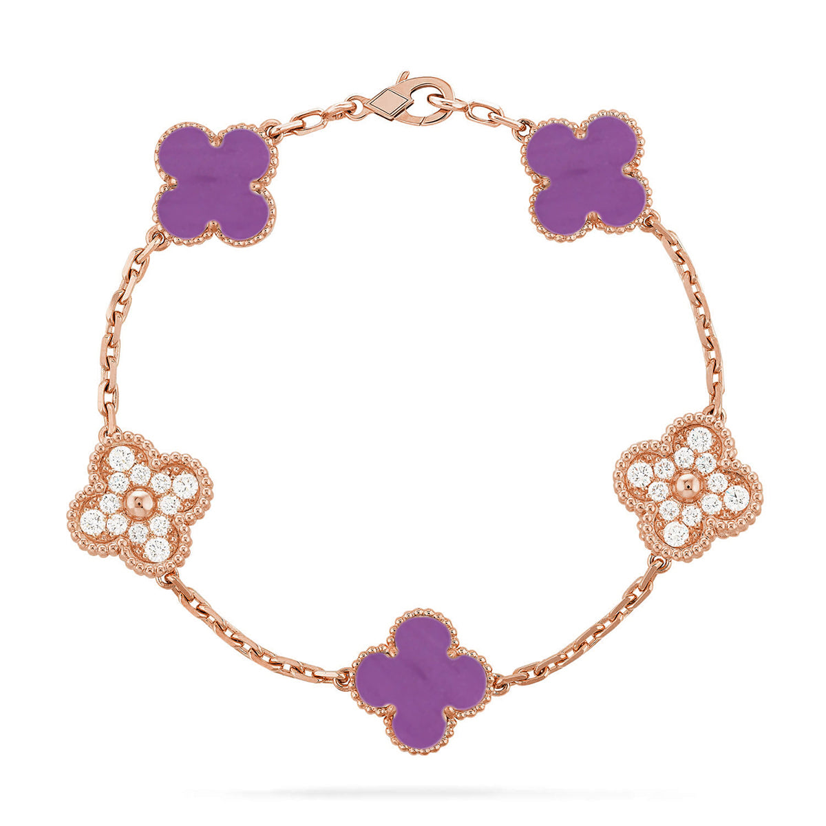 [Armor-]New  CLOVER 5 MOTIF VIOLET BRACELET COLLECTION