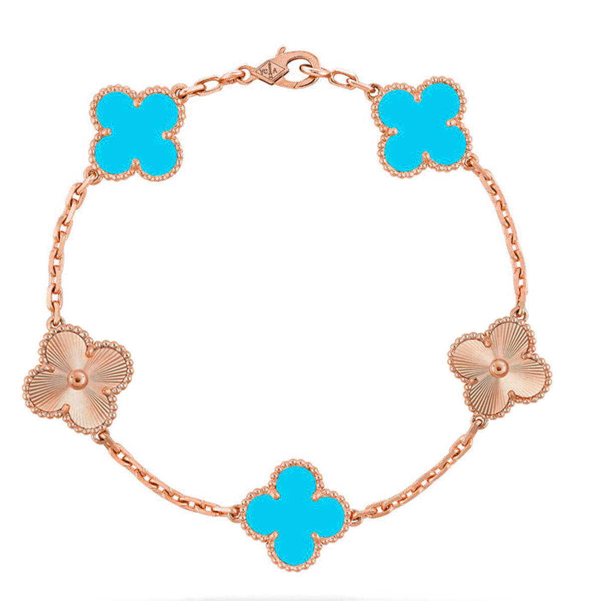 [Armor-]New  CLOVER 5 MOTIF TURQUOISE BRACELET COLLECTION