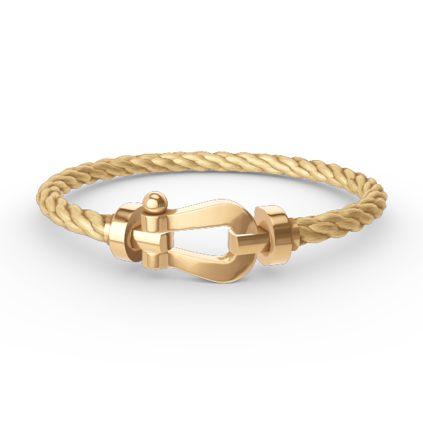 ¡®Armor-¡¯FORCE LARGE HORSESHOE NO DIAMOND BRACELET GOLD
