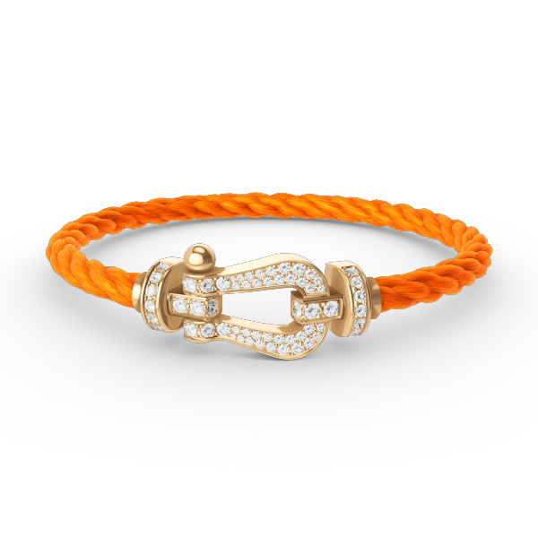 ¡®Armor-¡¯FORCE LARGE HORSESHOE FULL DIAMOND BRACELET GOLD