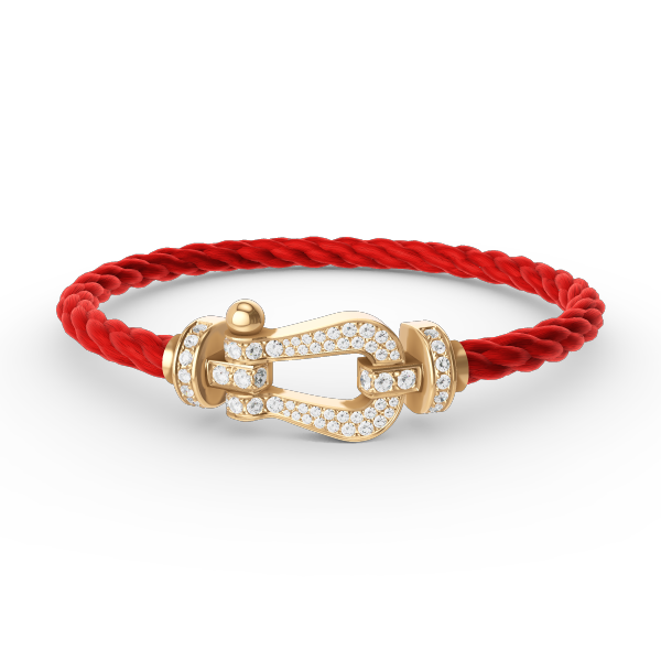 ¡®Armor-¡¯FORCE LARGE HORSESHOE FULL DIAMOND BRACELET GOLD