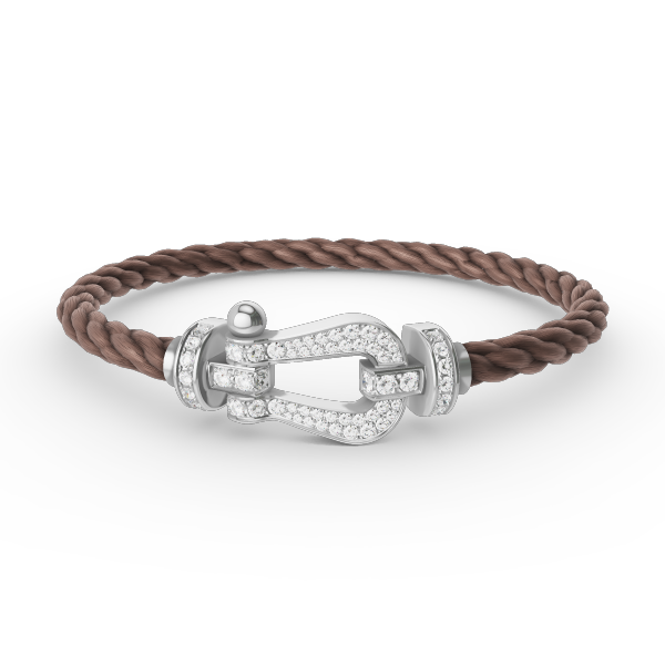 ¡®Armor-¡¯FORCE LARGE HORSESHOE FULL DIAMOND BRACELET SILVER