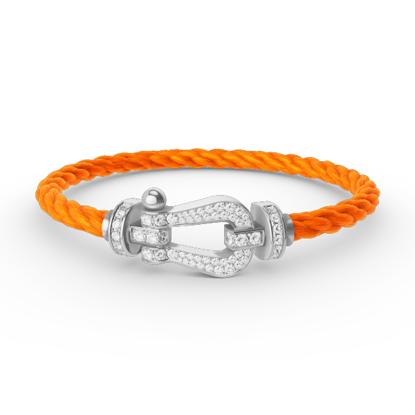 ¡®Armor-¡¯FORCE LARGE HORSESHOE FULL DIAMOND BRACELET SILVER