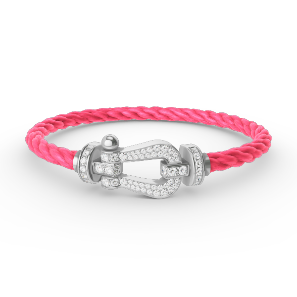 ¡®Armor-¡¯FORCE LARGE HORSESHOE FULL DIAMOND BRACELET SILVER